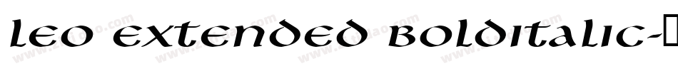 Leo Extended BoldItalic字体转换
